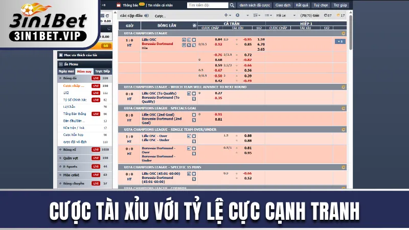 Cược Tài Xỉu tại nhà cái với tỷ lệ cực cạnh tranh